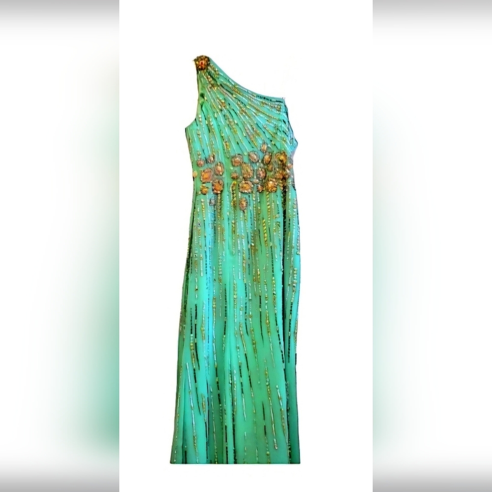 PARTYTIME SEQUINS GEMS GOWN